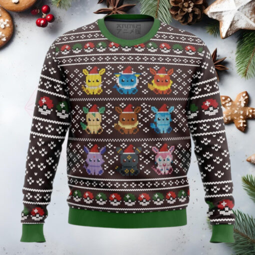 Pokemon Eeveelution Anime Ugly Christmas Sweater