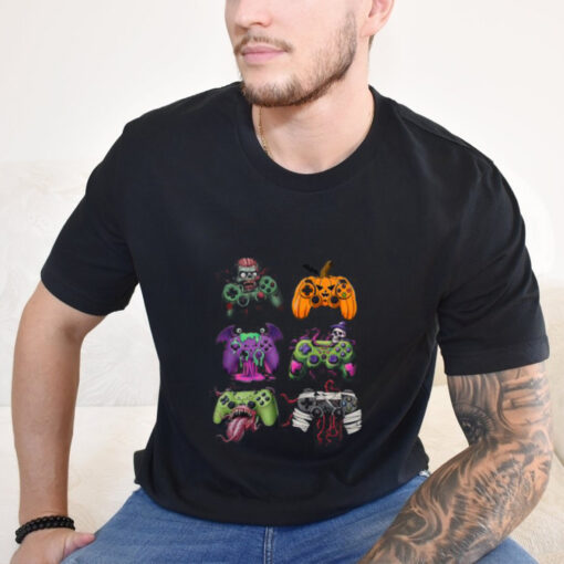 Retro Halloween Gamer T shirt