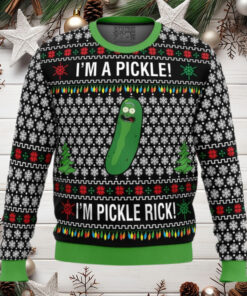 Rick And Morty Pickle Rick Anime Ugly Christmas Sweater