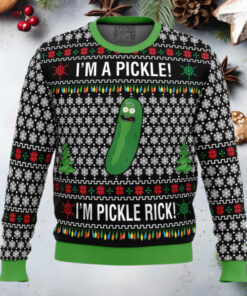 Rick And Morty Pickle Rick Anime Ugly Christmas Sweater