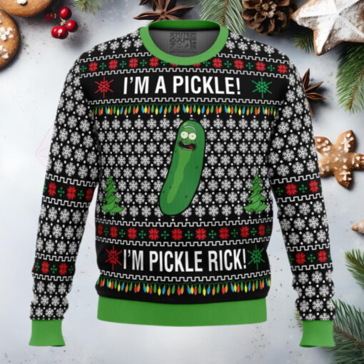 Rick And Morty Pickle Rick Anime Ugly Christmas Sweater