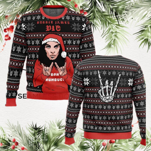 Ronnie James Dio Ugly Christmas Sweater 2024 Unisex Sweater Xmas