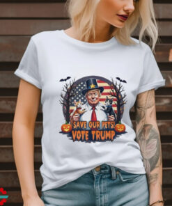 Save Our Pets Vote Trump Patriotic Cat Lovers Halloween Shirt