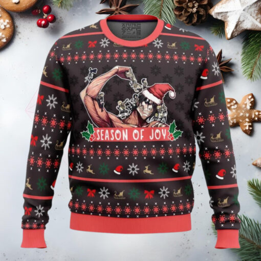 Season Of Joy Attack On Titan Anime Ugly Christmas Sweater