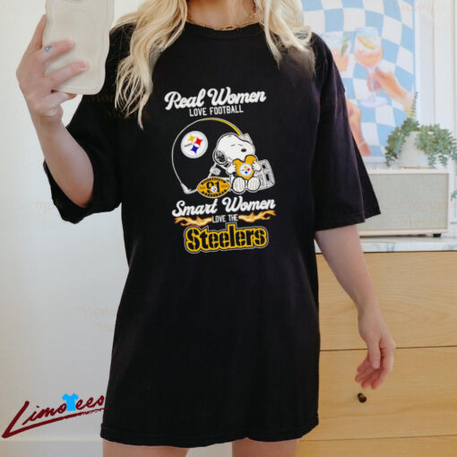 Snoopy real women love football smart women love the Steelers shirt