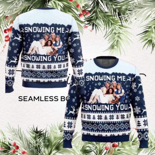 Snowing Me Snowing You ABBA Ugly Christmas Sweater 2024 Unisex Sweater Xmas