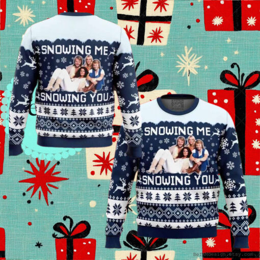 Snowing Me Snowing You ABBA Ugly Christmas Sweater 2024 Unisex Sweater Xmas