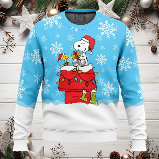 Snowy Christmas Snoopy Anime Ugly Christmas Sweater