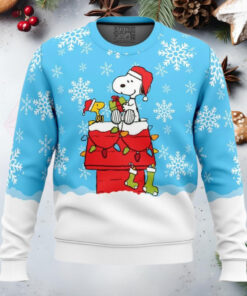 Snowy Christmas Snoopy Anime Ugly Christmas Sweater