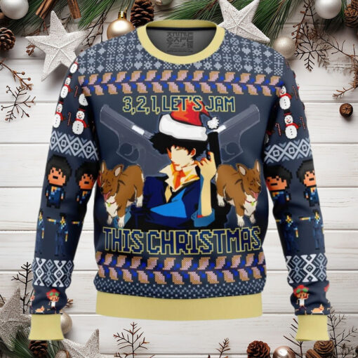 Spike Spiegel Cowboy Bebop Anime Ugly Christmas Sweater