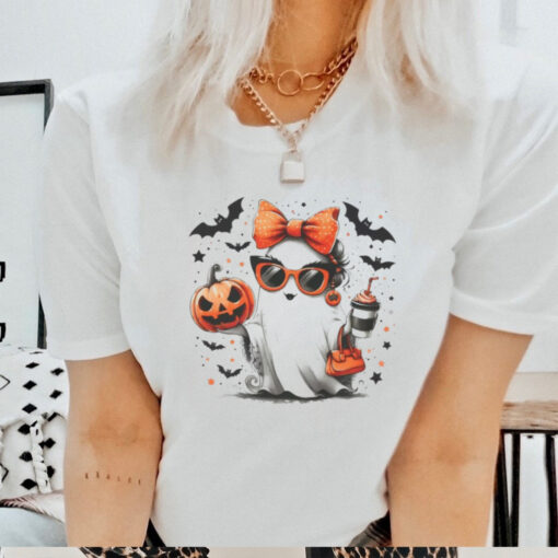 Spook tacular Ghost Trick or Treat Tee for Girls shirt