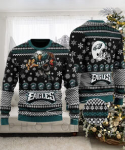 Sports Football Team Philadelphia Eagles With Swoop The Mascot For Football Fans Ugly Christmas Sweater