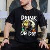 The grim reaper drinking beer or die Halloween shirt