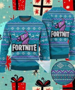 Unicorn And Fortnite Logo Ugly Xmas Sweater