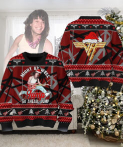 Van Halen Eddie Might As Well Jump Go A Head Jump 2024 Holiday Ugly Christmas Sweater