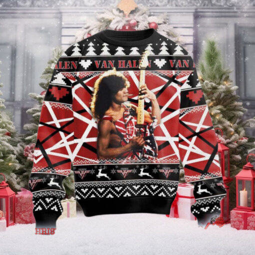 Van Halen Rock Band Eddie Runnin With The Devil Ugly Christmas Sweater