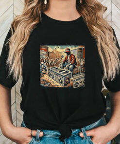 Vintage Dj Hiphop Retro Music Block Bronx Party T Shirt