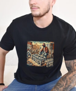 Vintage Dj Hiphop Retro Music Block Bronx Party T Shirt