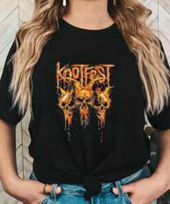 Official Knotfest Fire Dripping Skulls Iowa 2024 Event Shirts