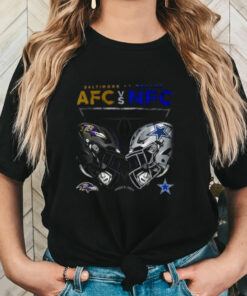 Official Baltimore Ravens vs. Dallas Cowboys AFC vs NFC 2024 Game Day T Shirt