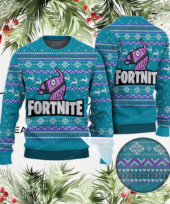 Unicorn And Fortnite Logo Ugly Xmas Sweater