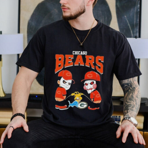 Official Michael Myers And Billy The Puppet X Chicago Bears Pee On NFL Teams Halloween 2024 Shirt