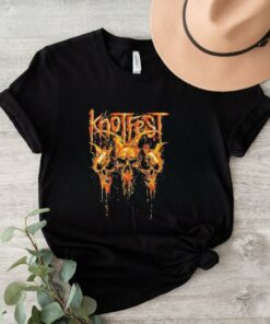 Official Knotfest Fire Dripping Skulls Iowa 2024 Event Shirts