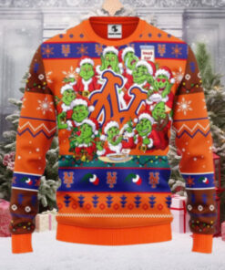 12 Grinch Xmas Day NY Mets Ugly Christmas Sweater