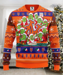 12 Grinch Xmas Day NY Mets Ugly Christmas Sweater