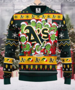 12 Grinch Xmas Day Oakland A’s Ugly Christmas Sweater