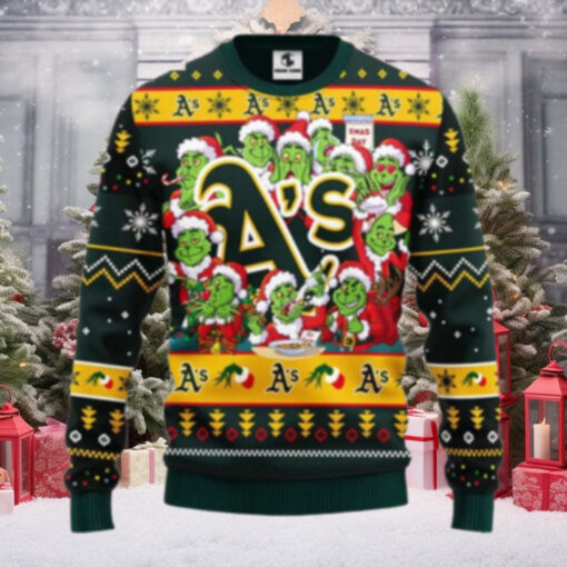 12 Grinch Xmas Day Oakland A’s Ugly Christmas Sweater