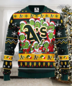 12 Grinch Xmas Day Oakland A’s Ugly Christmas Sweater