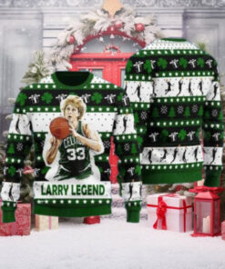 33 Larry Legend Basketball For Unisex Ugly Christmas Sweater