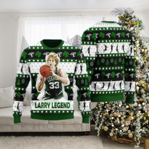 33 Larry Legend Basketball For Unisex Ugly Christmas Sweater