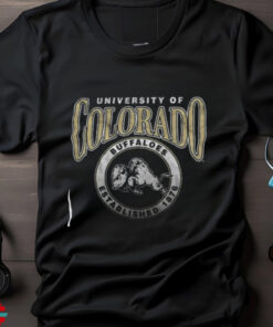 47 Colorado Buffaloes Black Inner Circle Franklin Short Sleeve Fashion T Shirt