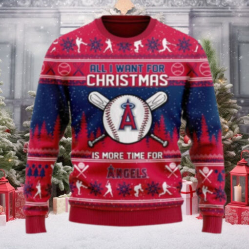 All I Want For Christmas Is More Angels Baseball Ugly Sweater