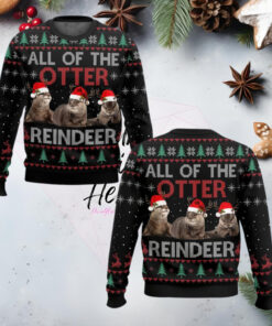 All Of Otter Reindeer Christmas Ugly Sweater