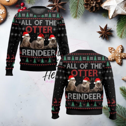 All Of Otter Reindeer Christmas Ugly Sweater