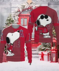 Angels Christmas Sweater Snoopy With Sunglasses Fun Design