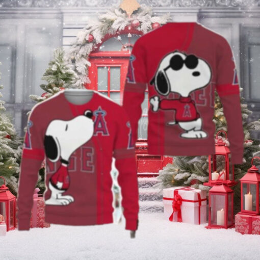 Angels Christmas Sweater Snoopy With Sunglasses Fun Design