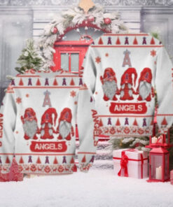 Angels Ugly Christmas Sweater With Santa Gnomes Festive Design