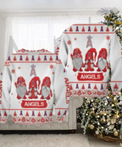 Angels Ugly Christmas Sweater With Santa Gnomes Festive Design