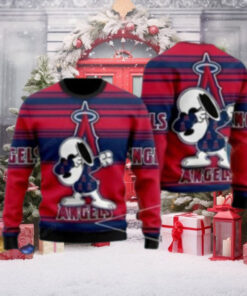 Angels Ugly Christmas Sweater With Snoopy Dabbing Festive Look