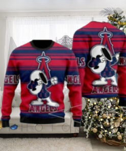 Angels Ugly Christmas Sweater With Snoopy Dabbing Festive Look