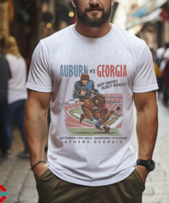 Auburn Tigers Vs Georgia Bulldogs Deep South’s Oldest Rivalry October 5th 2024 Sanford Stadium T shirt