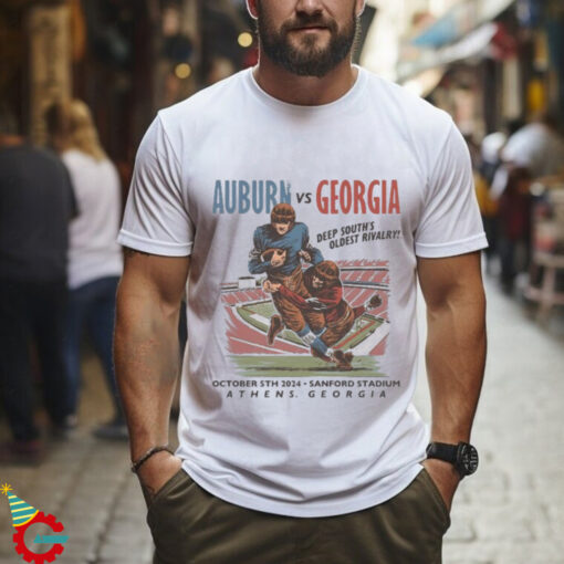 Auburn Tigers Vs Georgia Bulldogs Deep South’s Oldest Rivalry October 5th 2024 Sanford Stadium T shirt