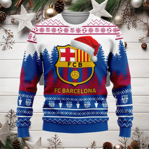 Barça Ugly Christmas Sweater , Unisex Wool Sweater