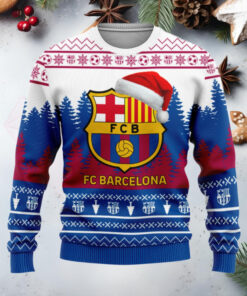 Barça Ugly Christmas Sweater , Unisex Wool Sweater