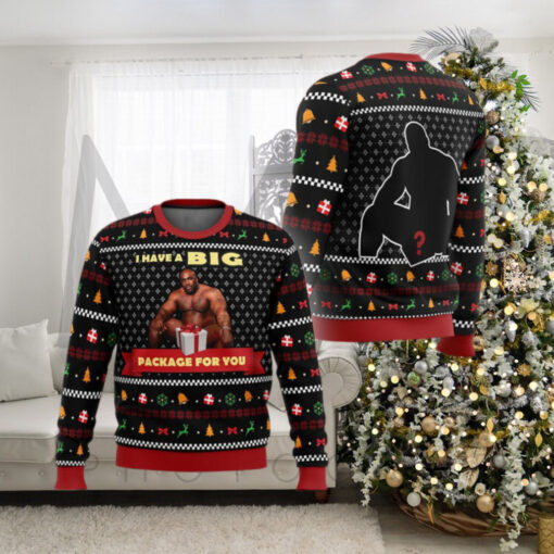 Big Package Barry Wood Meme Ugly Christmas Sweater