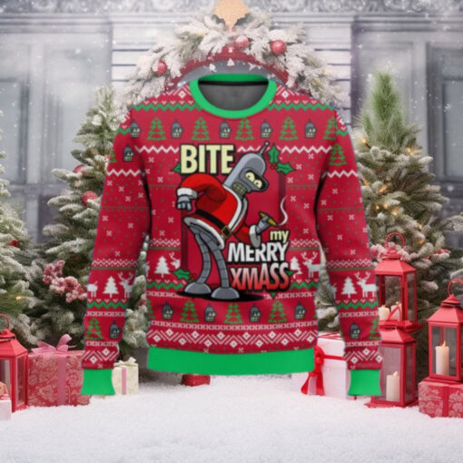 Bite My Merry XmASS Ugly Christmas Sweater